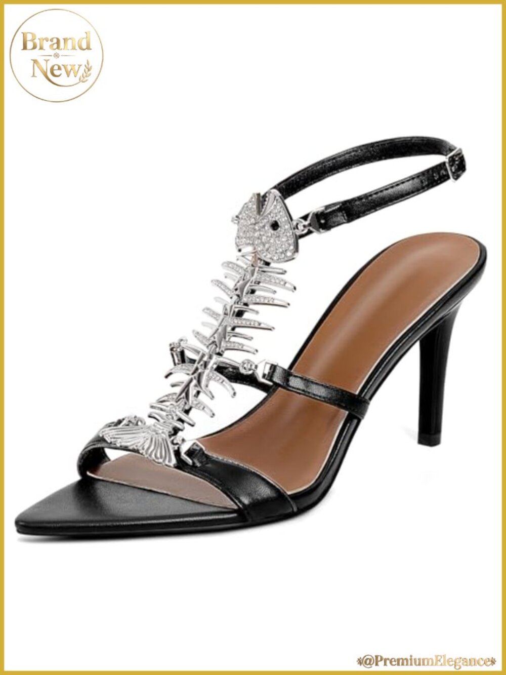 Strappy Rhinestone Stiletto Sandals Pointed Toe Open Heels Bridal Party